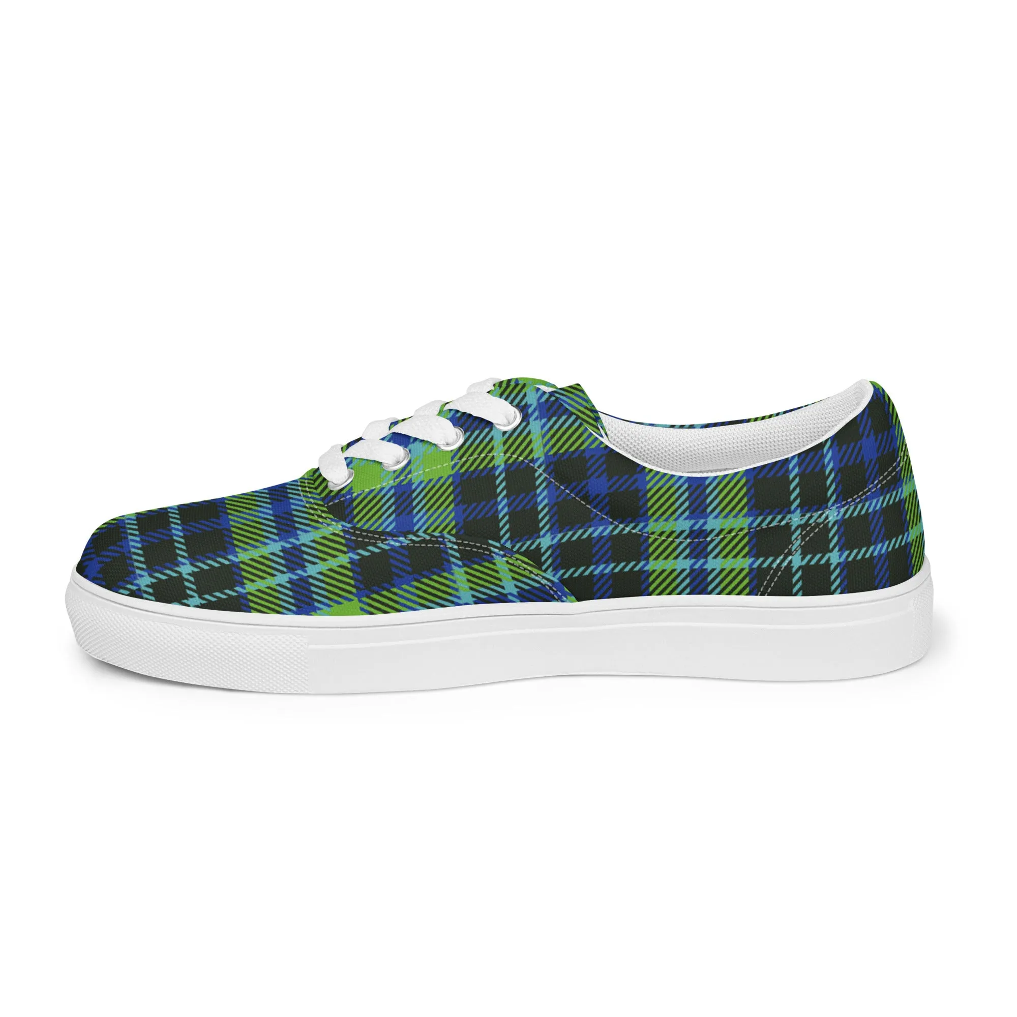 Women’s Plaid lace-up canvas shoes