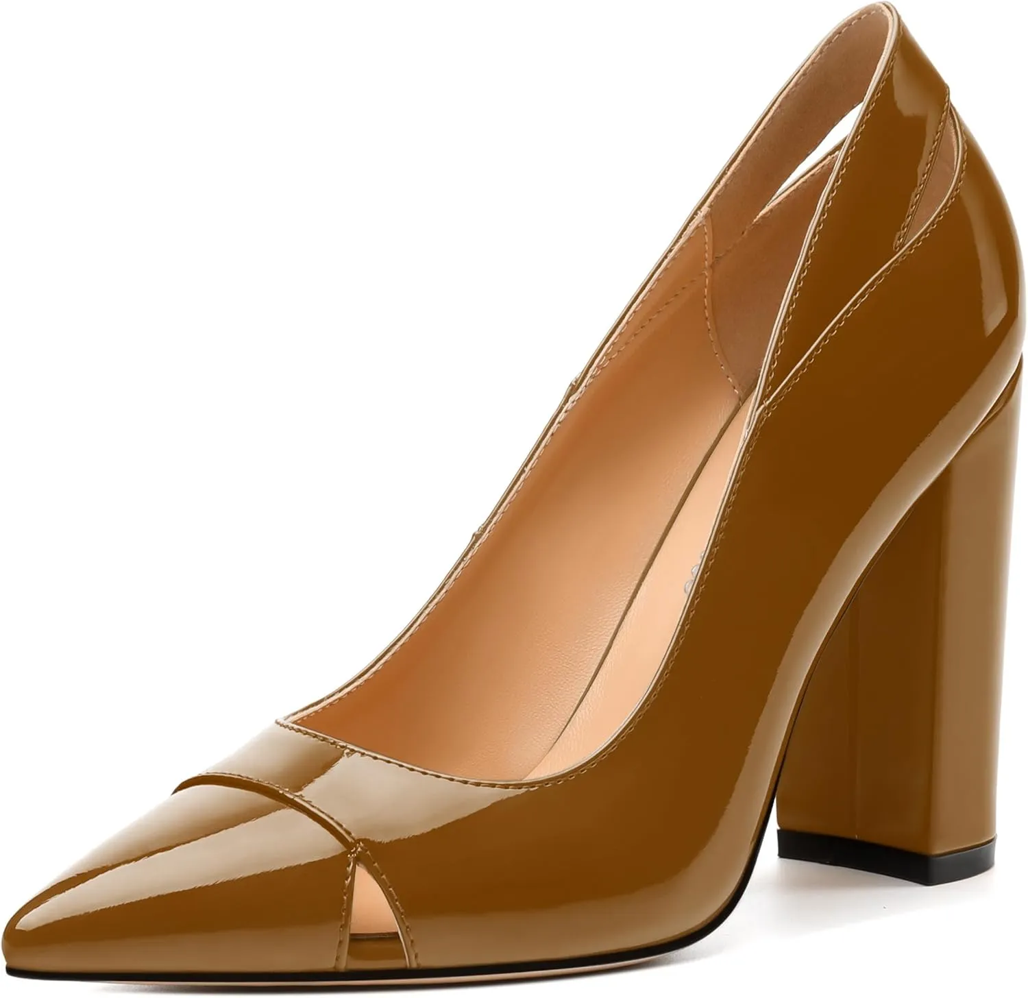 Women's Pumps, Pointed Toe High Heels Shoes for Women, Fashion Classic Pointed Toe High Chunky Heel Dress Pump Shoes