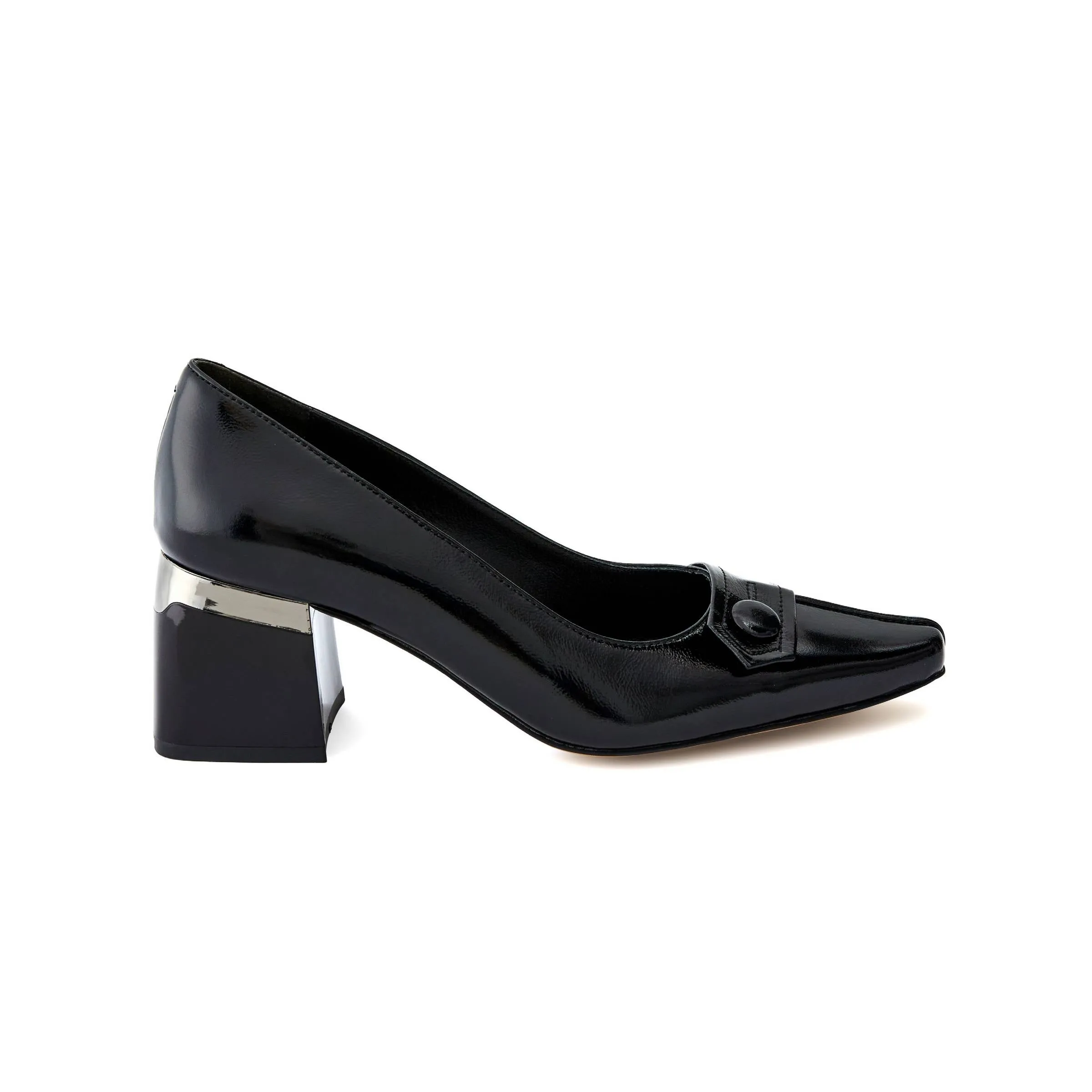 Women's Rugan Calf Leather Handmade Block Heels W1008