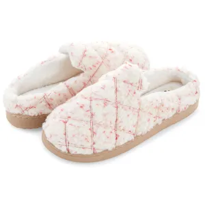 Womens Sherpa Fur Quilted Slippers