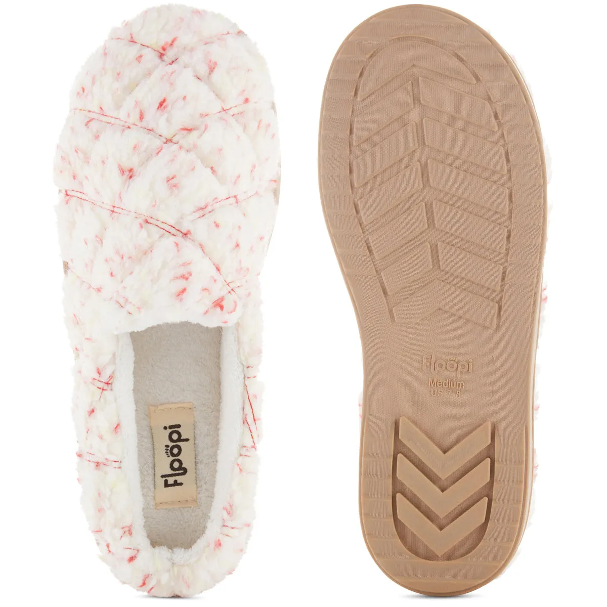 Womens Sherpa Fur Quilted Slippers