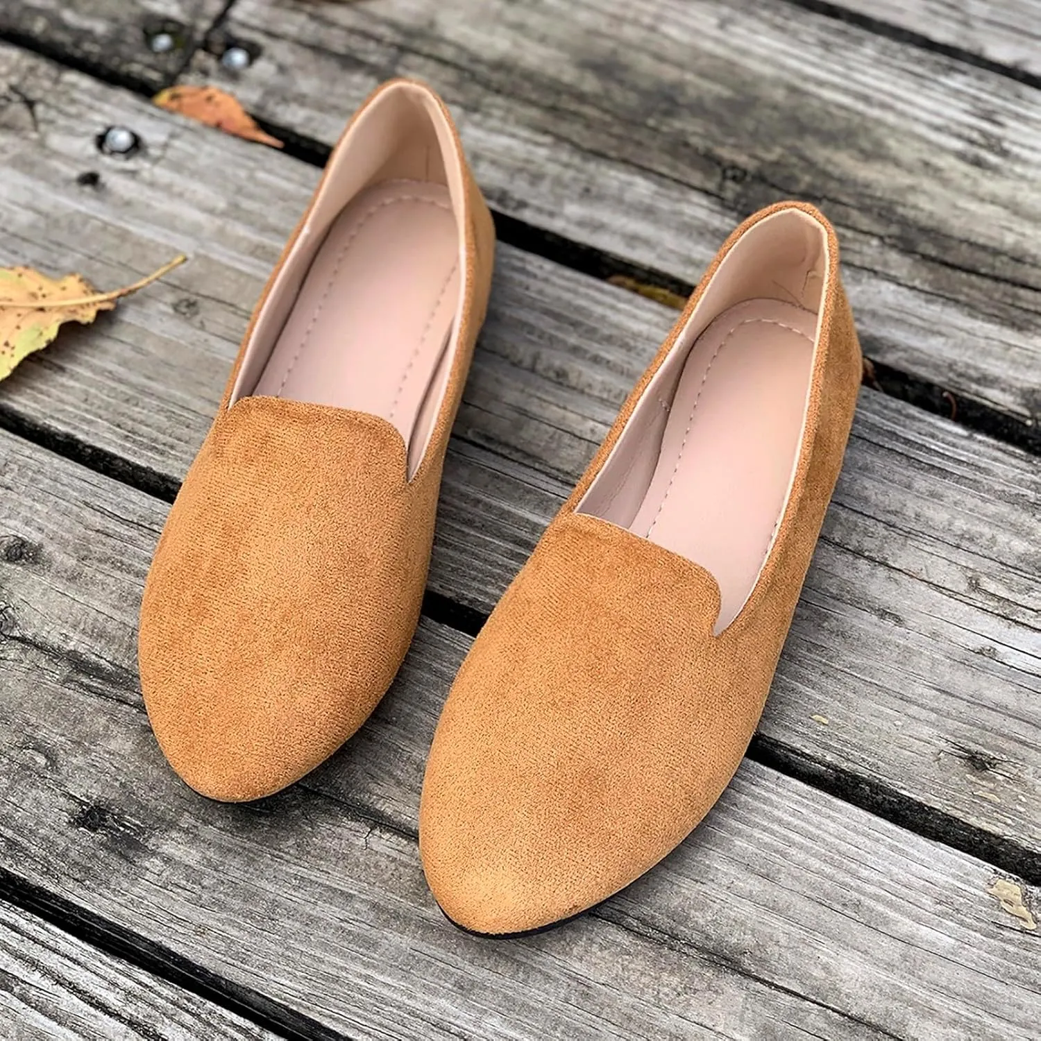 Women's Slip On Ballet Flat Round Toe for Women Dressy Comfortable Slip On Dress Business Casual Shoes for Women Dress Shoes Comfortable