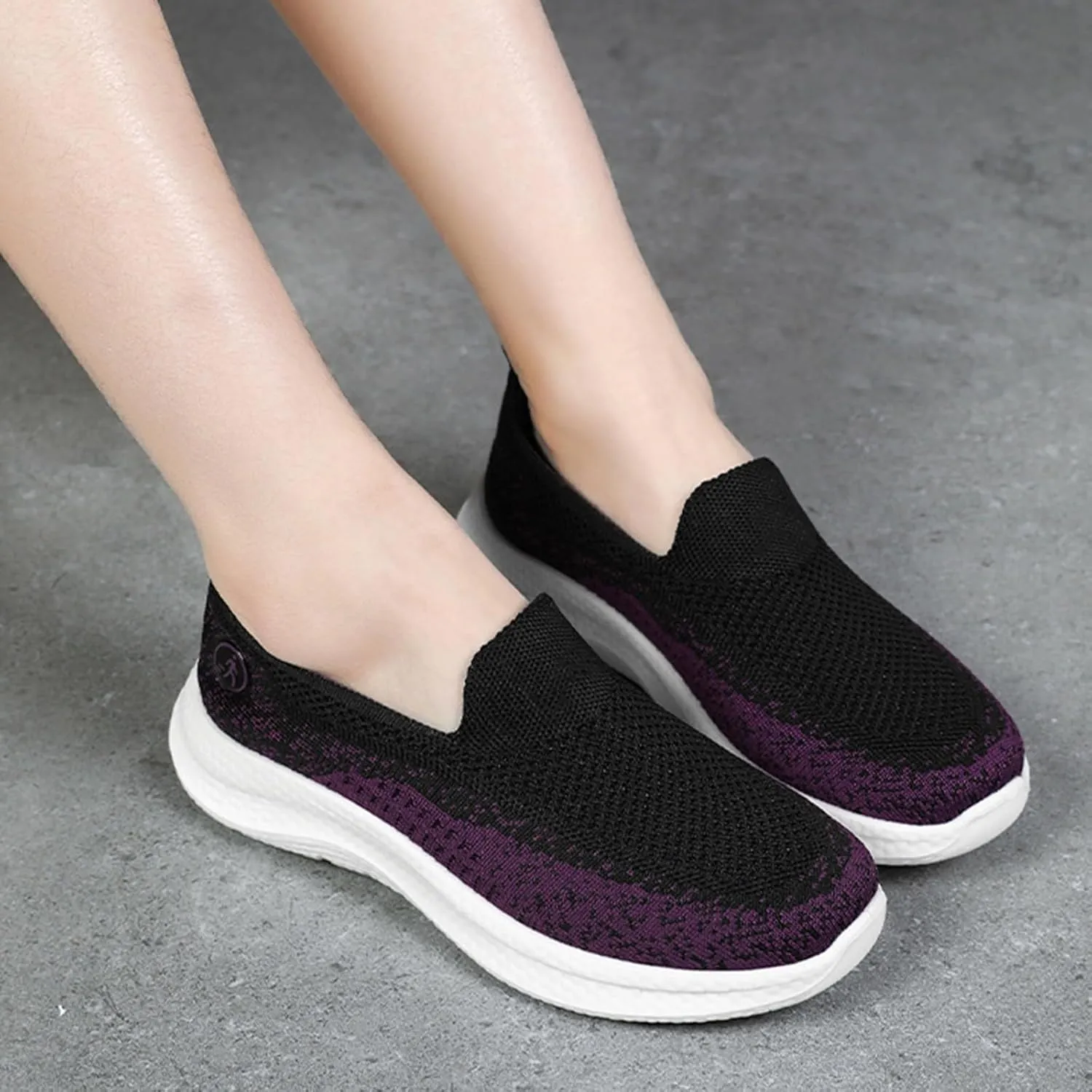 Women's Slip On Mesh Casual Walking Sneakers Comfortable Breathable Soft Sole Non-Slip Running Jogging Shoes