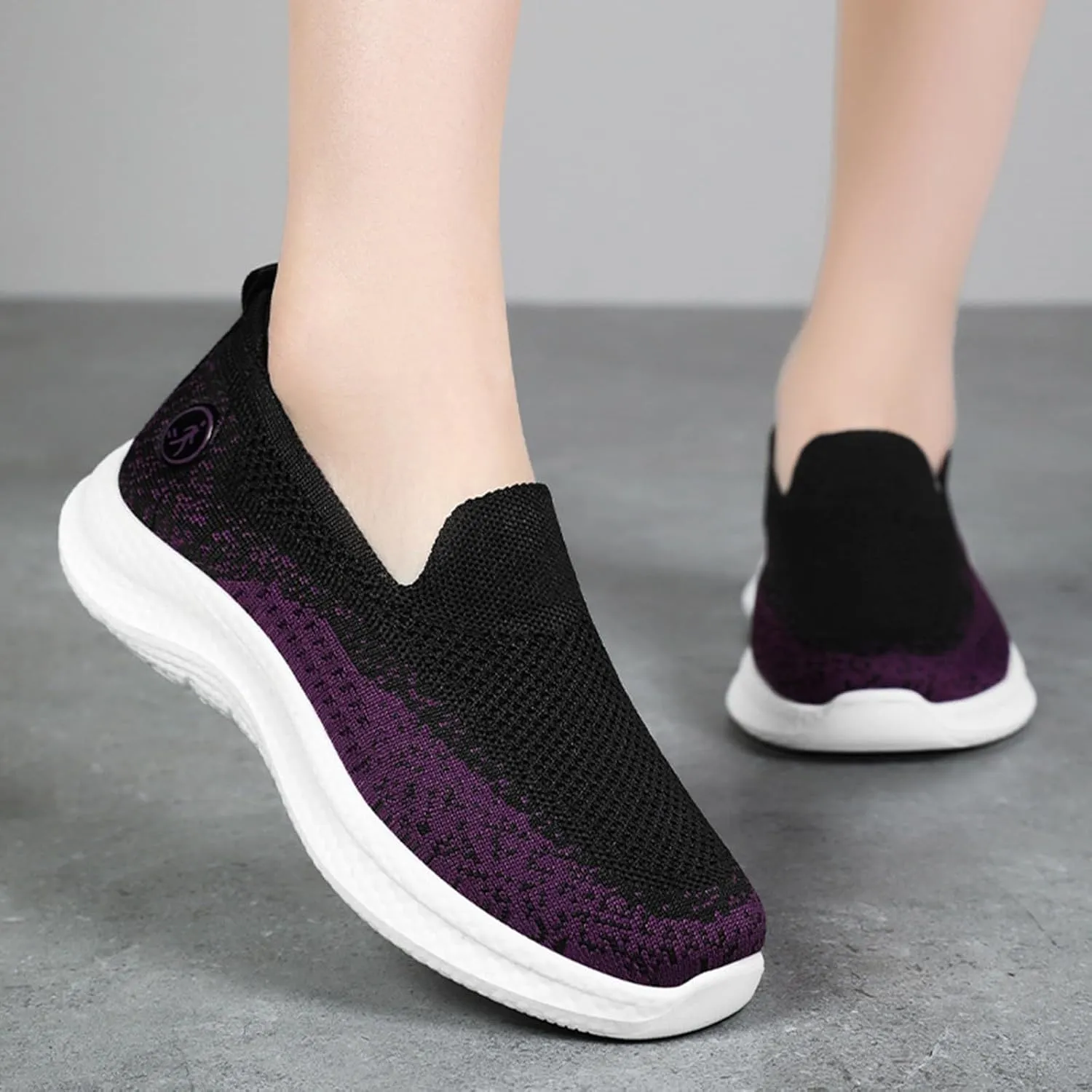 Women's Slip On Mesh Casual Walking Sneakers Comfortable Breathable Soft Sole Non-Slip Running Jogging Shoes
