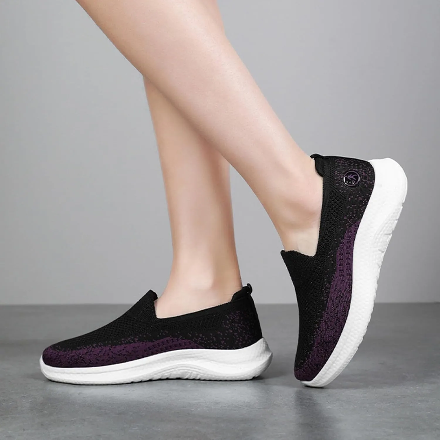 Women's Slip On Mesh Casual Walking Sneakers Comfortable Breathable Soft Sole Non-Slip Running Jogging Shoes