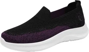 Women's Slip On Mesh Casual Walking Sneakers Comfortable Breathable Soft Sole Non-Slip Running Jogging Shoes