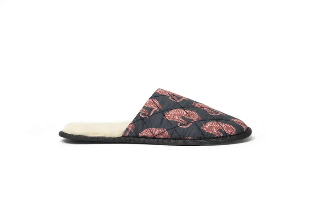 Women's Slipper Sansindo Tiger Print Navy/Pink