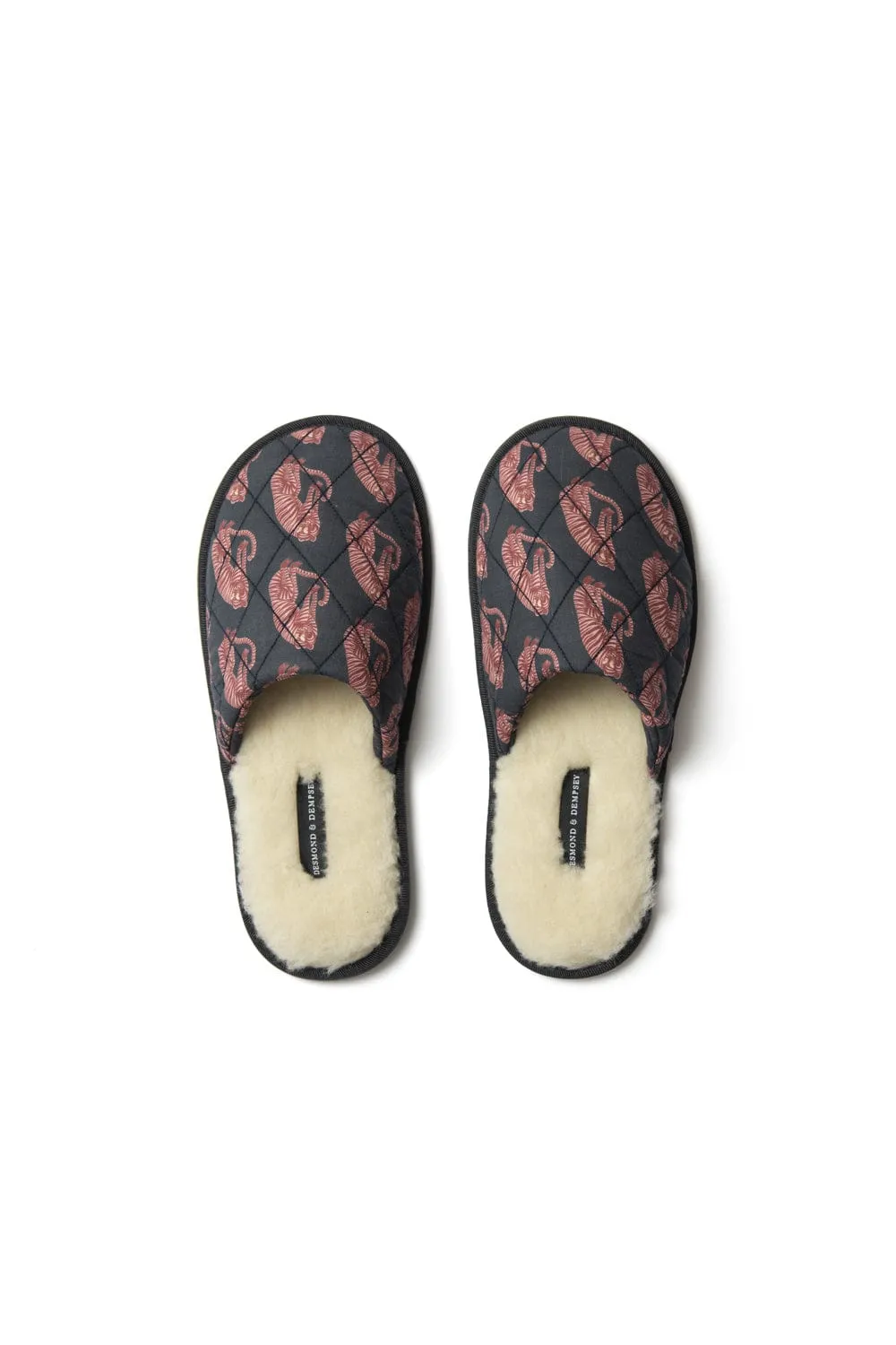 Women's Slipper Sansindo Tiger Print Navy/Pink