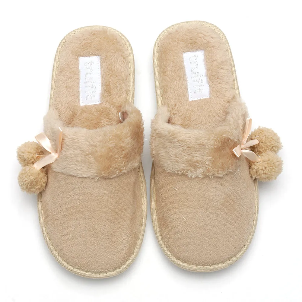 Womens Slippers Slip On Cozy Indoor Soft House Comfortable Plush Shoes