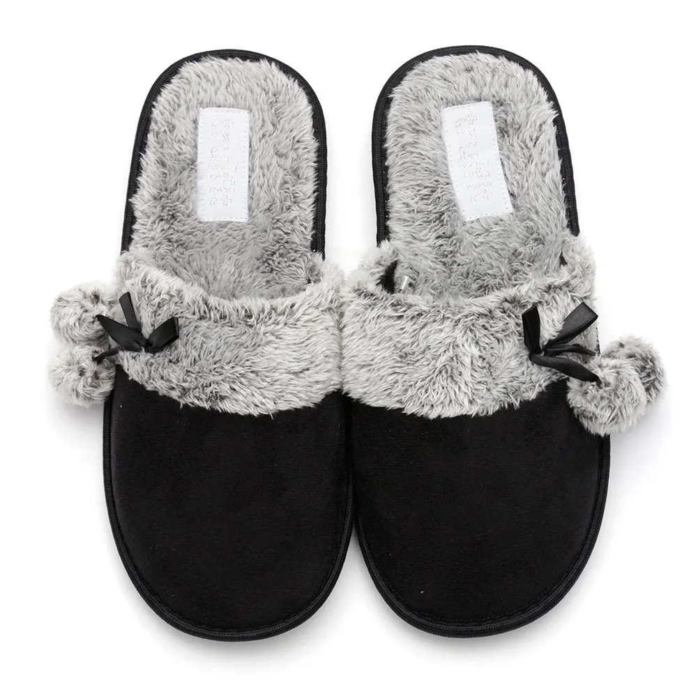Womens Slippers Slip On Cozy Indoor Soft House Comfortable Plush Shoes