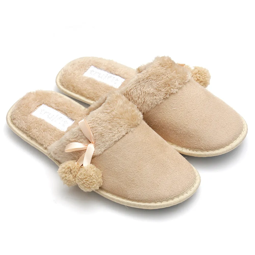 Womens Slippers Slip On Cozy Indoor Soft House Comfortable Plush Shoes