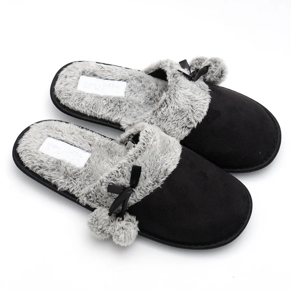 Womens Slippers Slip On Cozy Indoor Soft House Comfortable Plush Shoes
