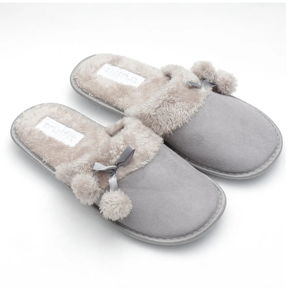 Womens Slippers Slip On Cozy Indoor Soft House Comfortable Plush Shoes