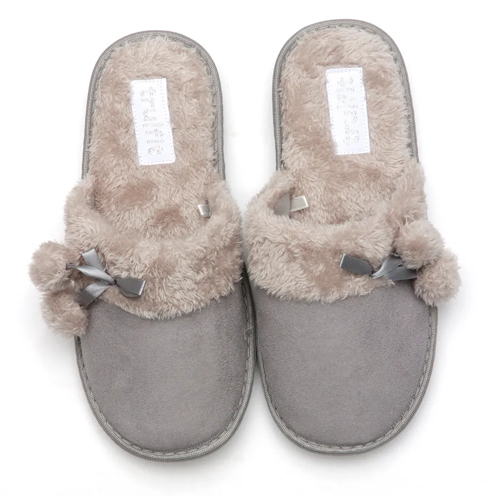 Womens Slippers Slip On Cozy Indoor Soft House Comfortable Plush Shoes