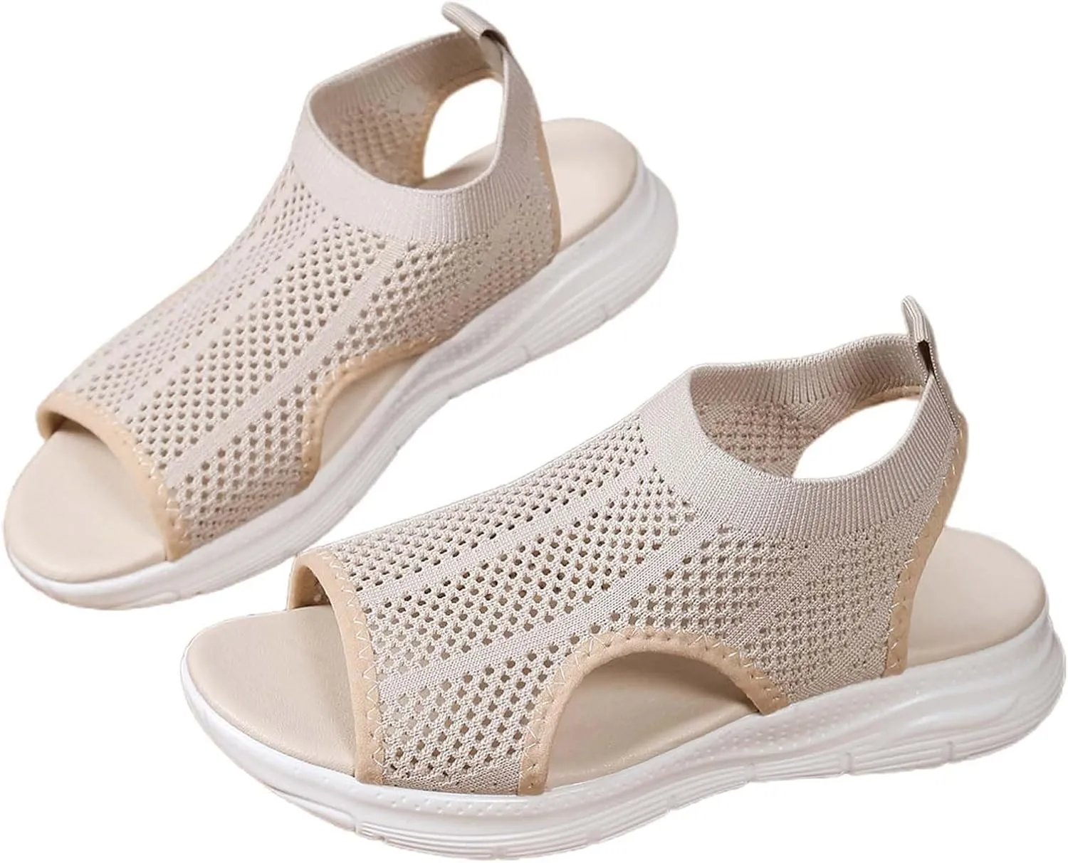 Women's Summer Casual Sandals Soft Flat Thick Bottom Comfortable Slip Outdoor Walking Fashionable Lightweight