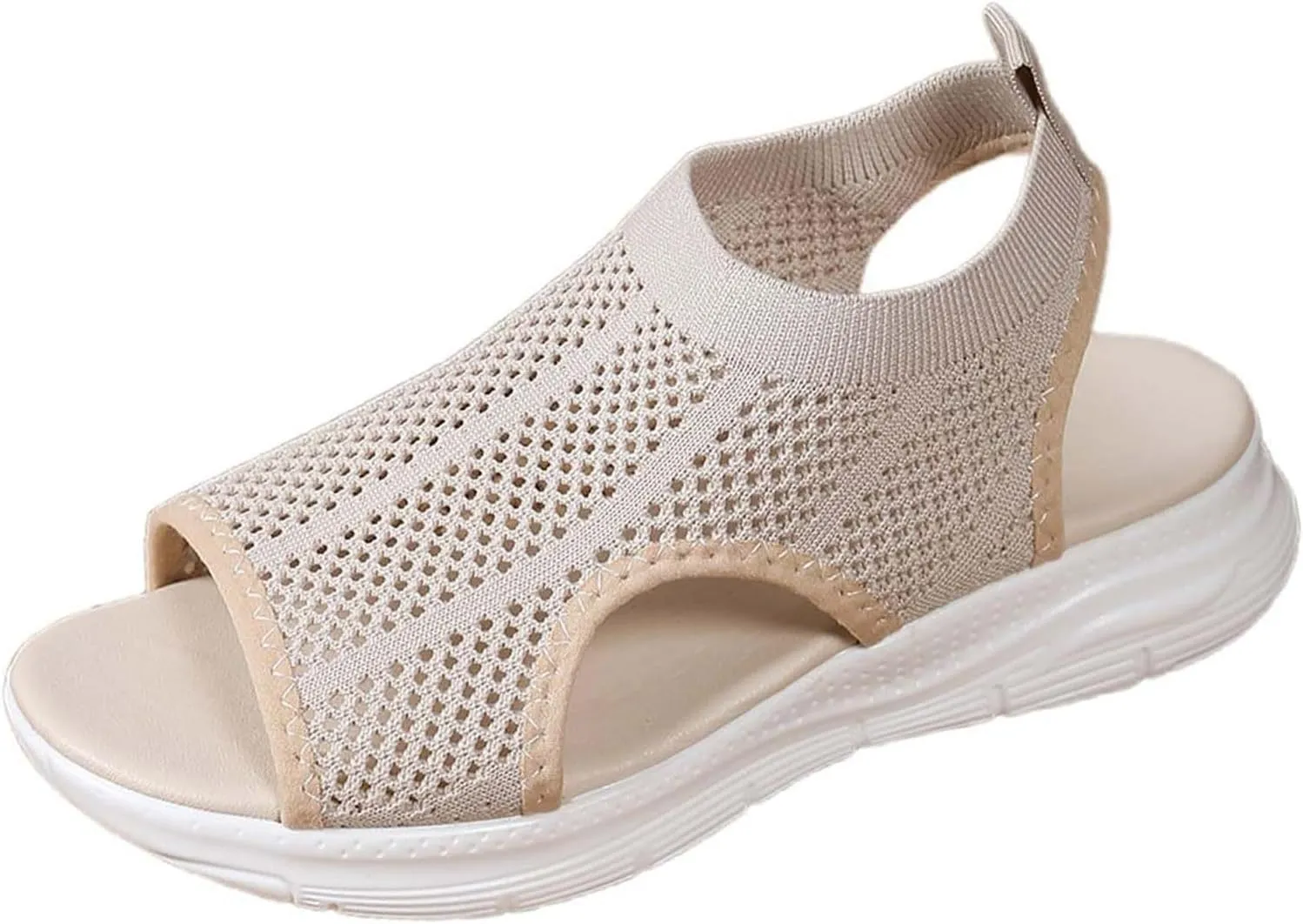 Women's Summer Casual Sandals Soft Flat Thick Bottom Comfortable Slip Outdoor Walking Fashionable Lightweight