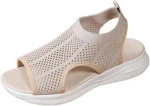 Women's Summer Casual Sandals Soft Flat Thick Bottom Comfortable Slip Outdoor Walking Fashionable Lightweight
