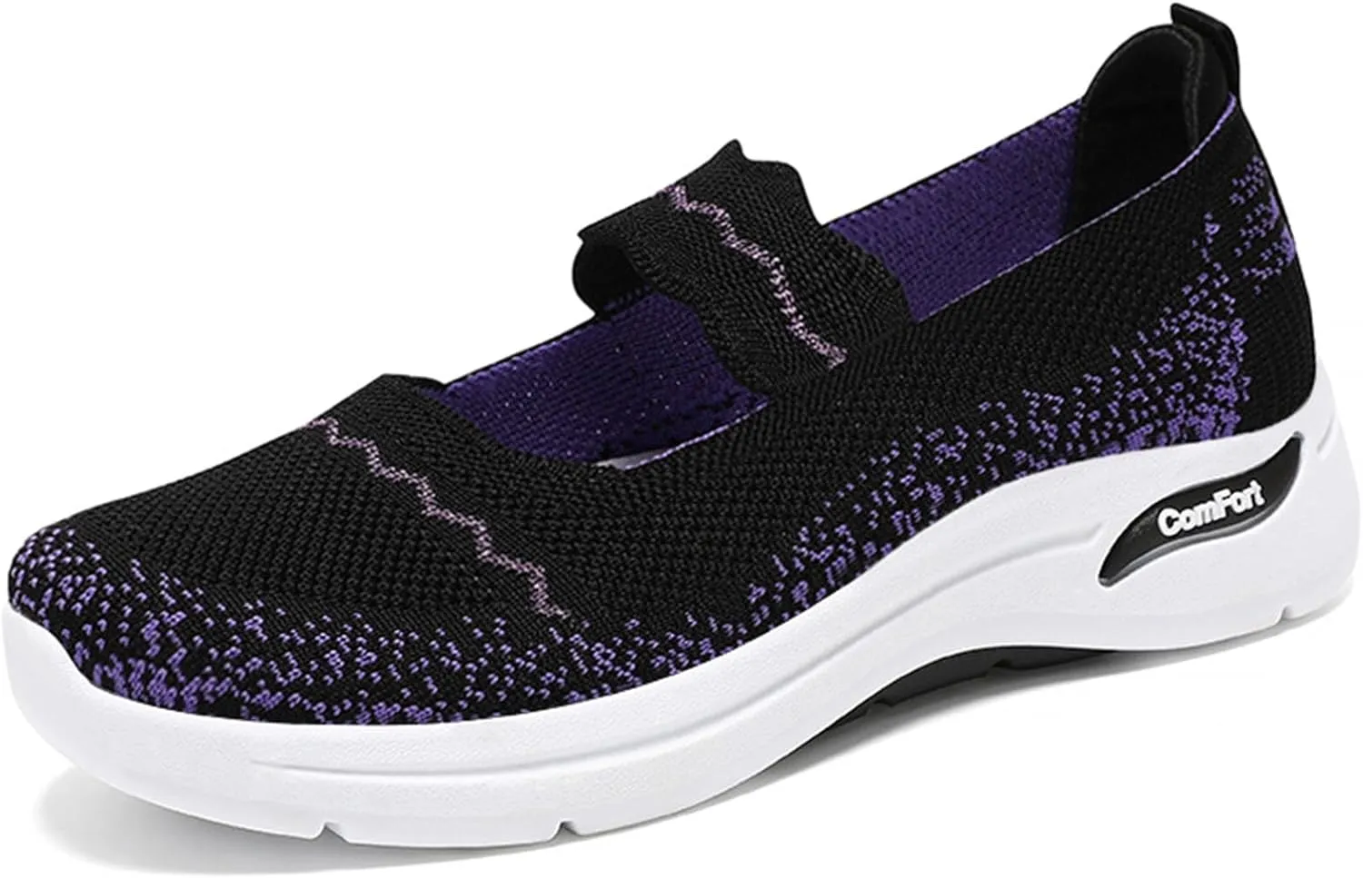 Women's Summer Fashion Knitted Lightweight Breathable Loafers Comfortable Orthopedic Soft Sole Non-Slip Walking Shoes