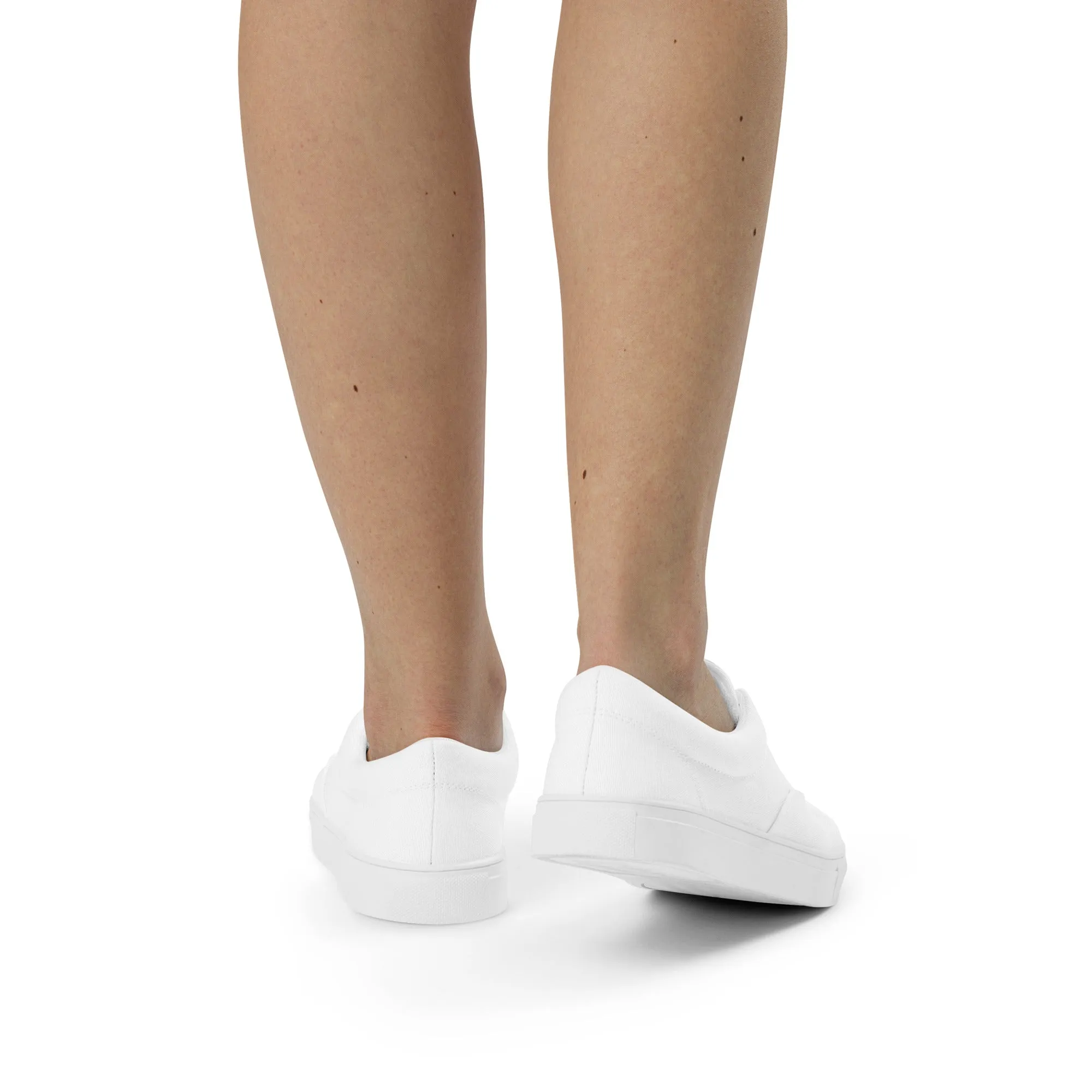 Women’s White lace-up canvas shoes, summer shoes, white sneakers