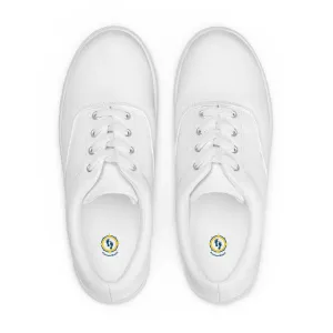Women’s White lace-up canvas shoes, summer shoes, white sneakers