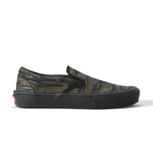 Fashion-Forward Petite Step Skate Slip-Ons 'Tiger Camo Green'