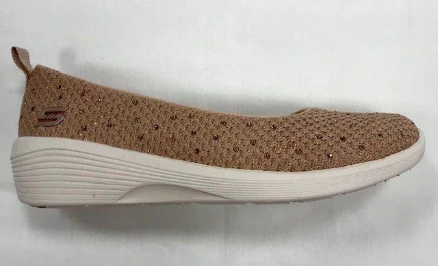 outdoor - track running shoes heel - hugging Skechers scarpa ballerina da donna Arya Sweet Glitz 104005 ROS rosa antico