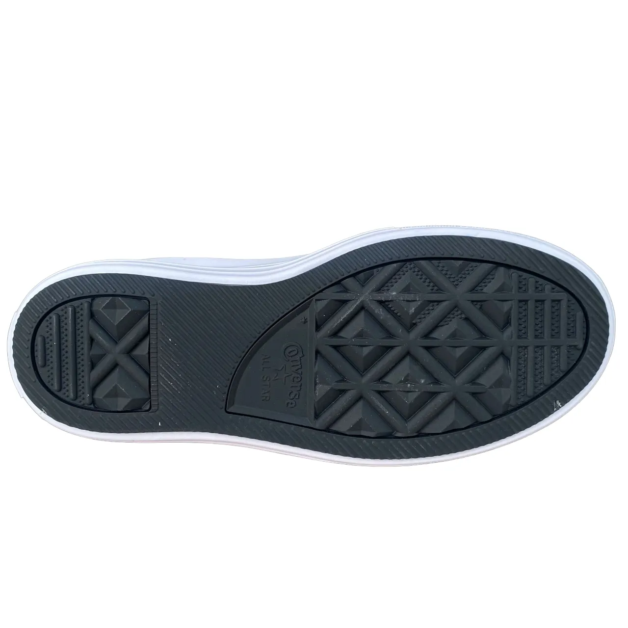 Converse scarpa sneakers da donna con zeppa in pelle Chuck Taylor All Star Move A04294C nero-bianco Step In Comfort Modular Replaceable Parts