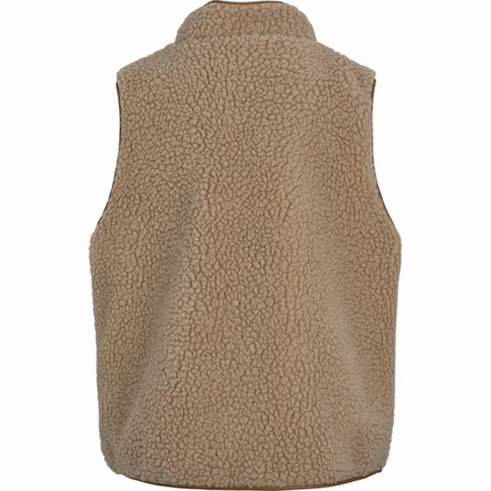 Breathable Lining City Ready Style MarMar Joby Teddybear Fleece Vest Sandstone