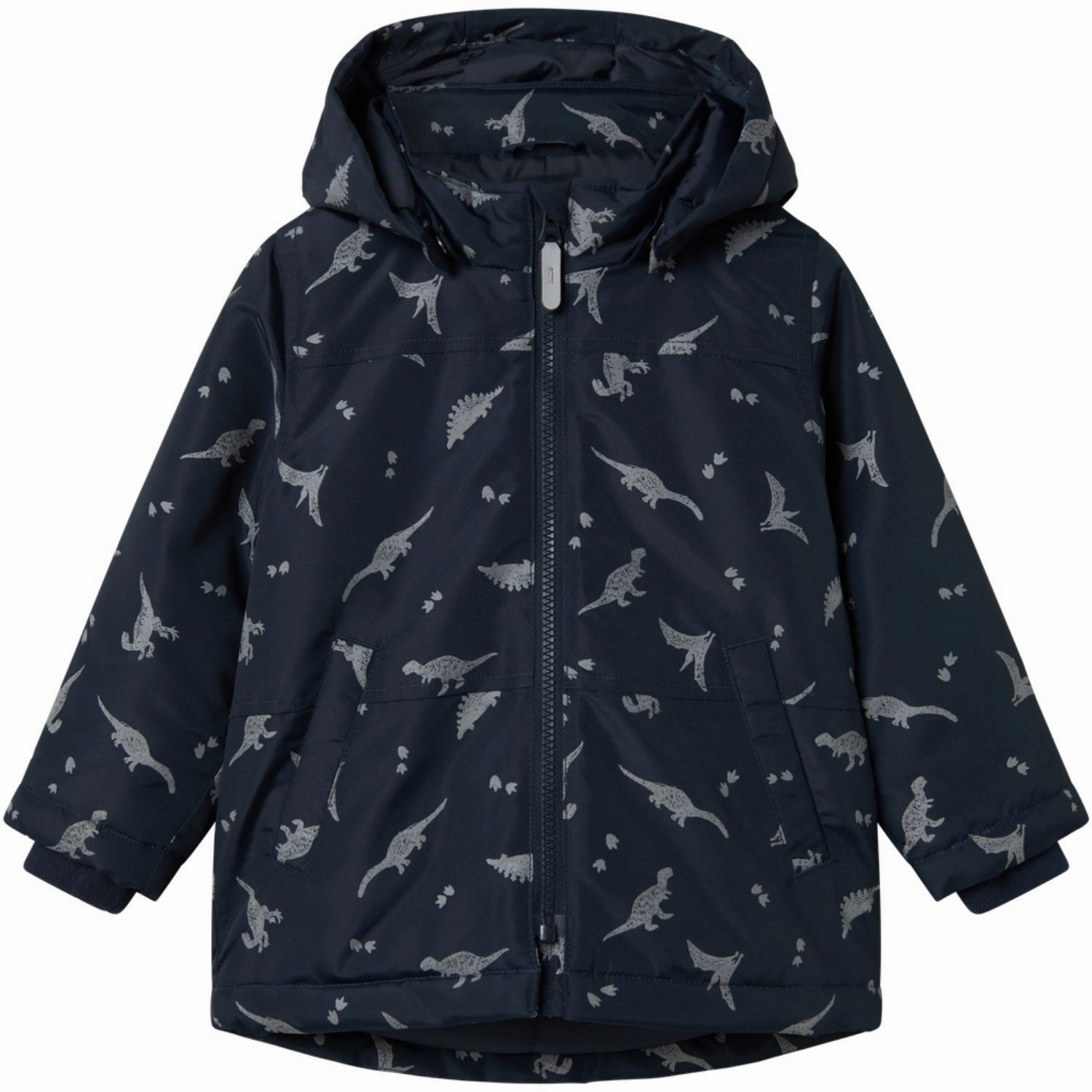 Name It Dark Sapphire Ref Dino Nmmmax Pa Jacket Ref Aop Noos Compact Packability Adjustable Hood