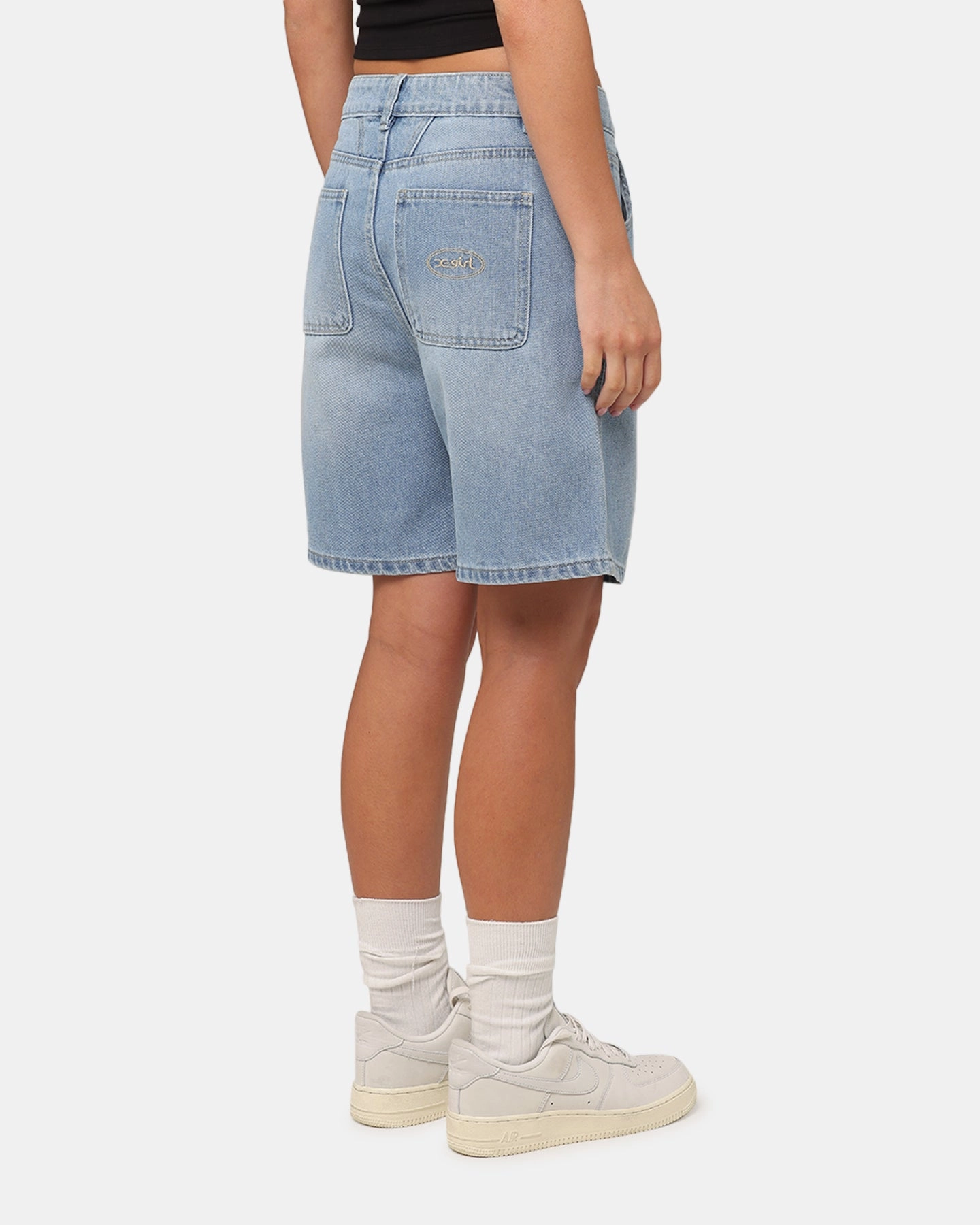 Sleek lines Odor control X-Girl Women's Gordon Shorts Washed Blue