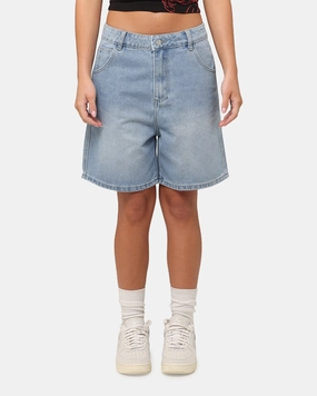 Everyday Comfort Wear X-Girl Women's Gordon Shorts Washed Blue