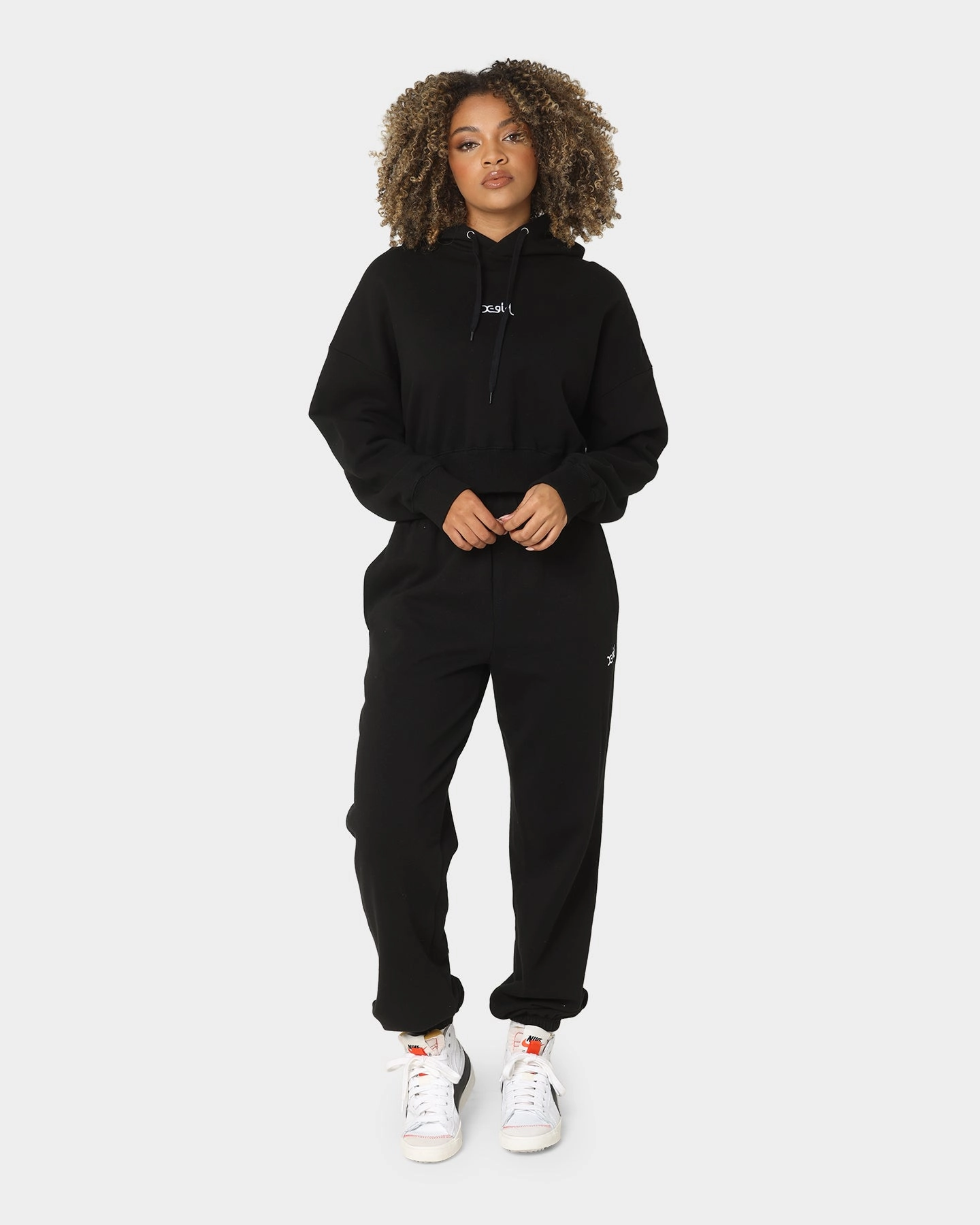 X-Girl Women's Mills Logo Track Pants Black Core Movement Quick Release Closure