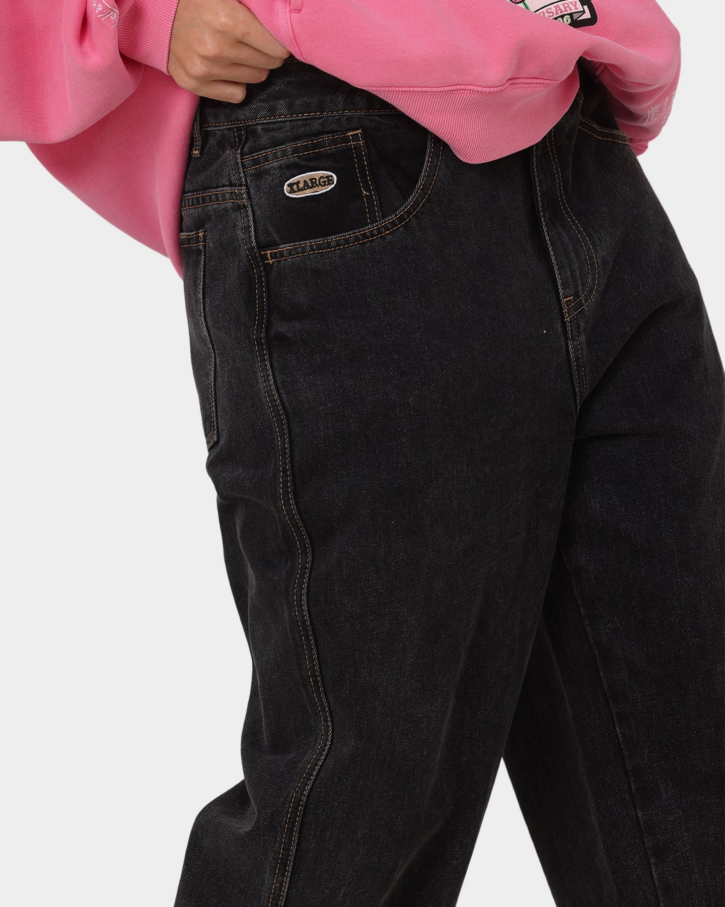 X-Large Bull Denim 91 Pants Washed Black OdorResistantFinish Sport Ready