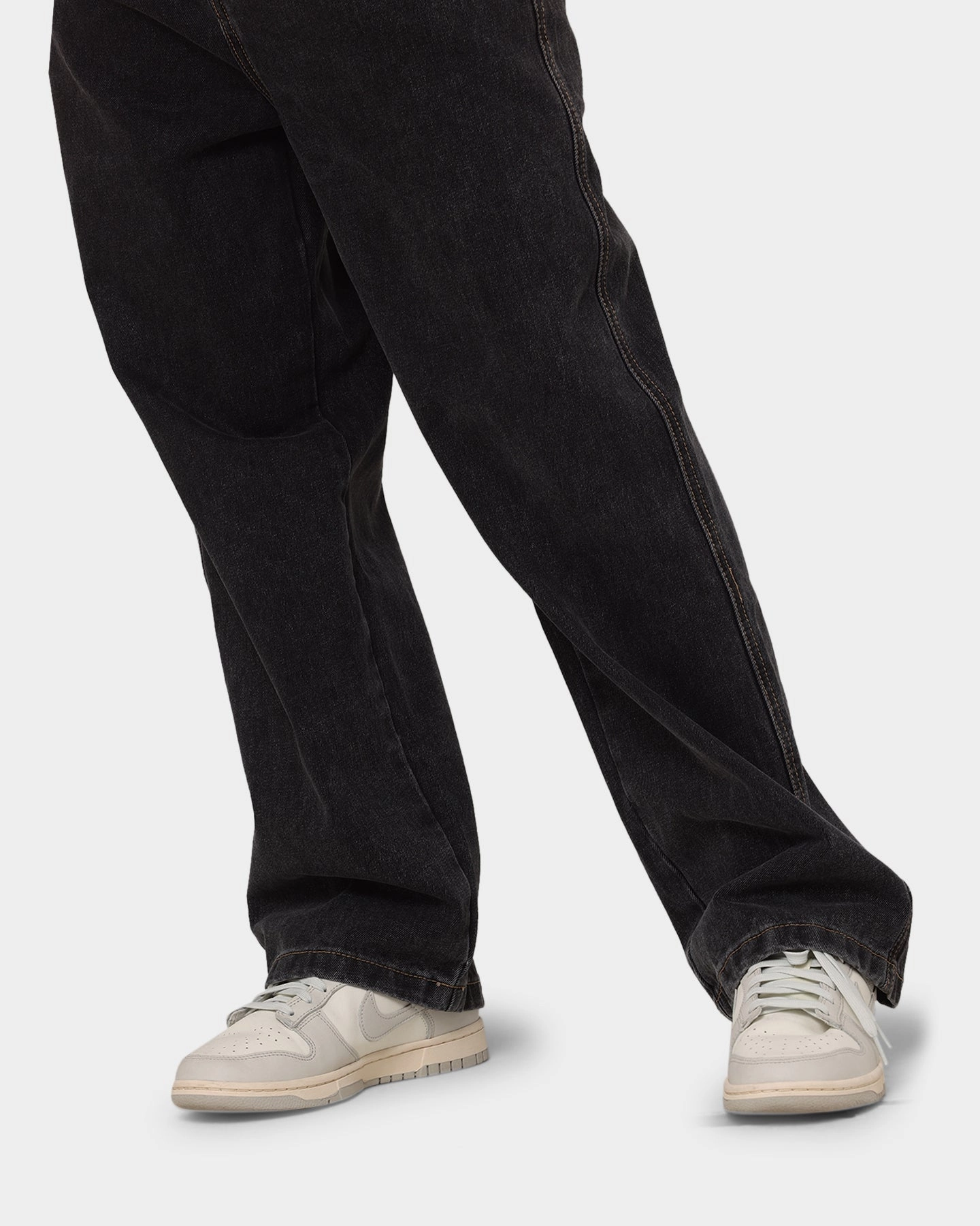 X-Large Bull Denim 91 Pants Washed Black Flexible Knee Panels