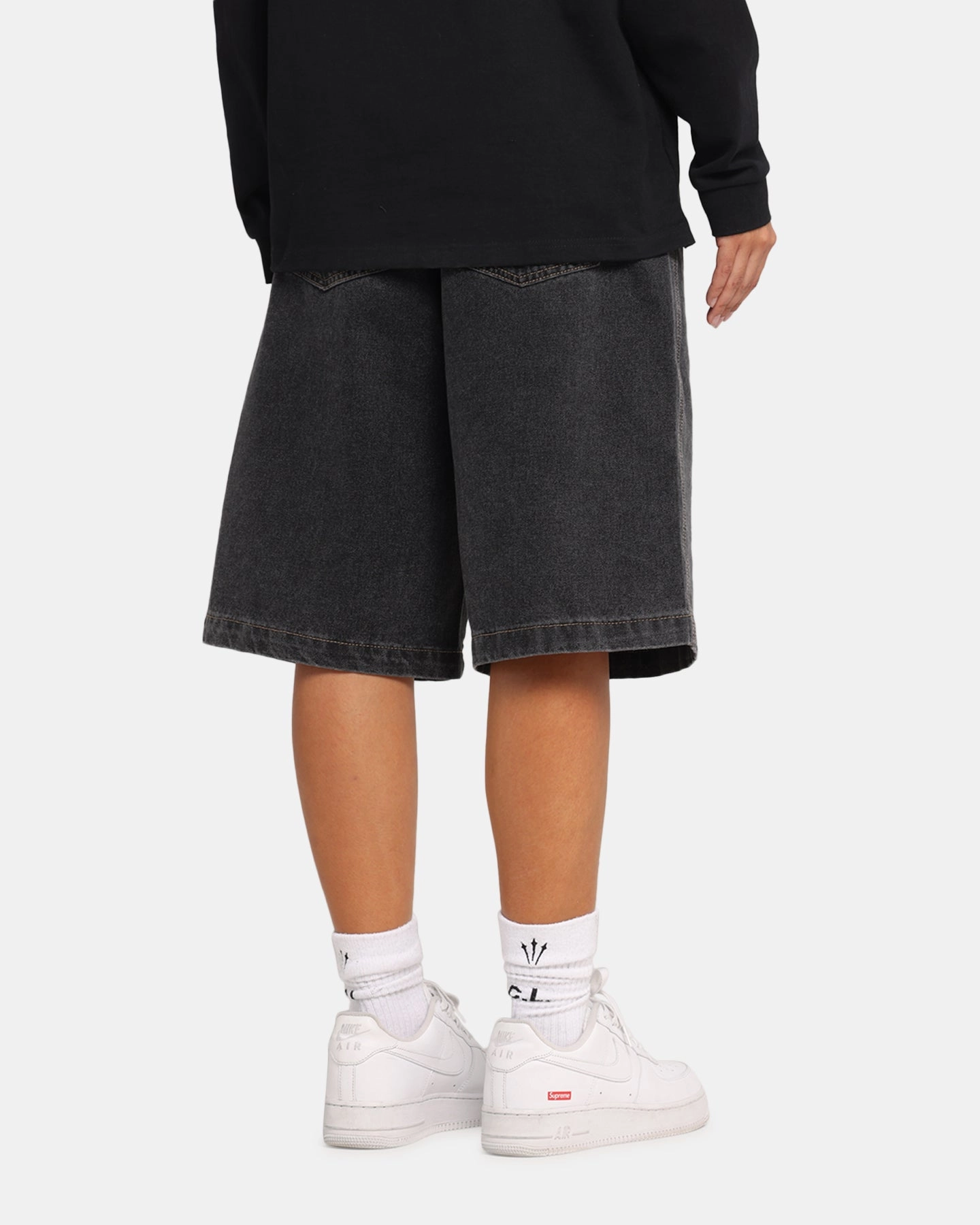 X-Large Bull Denim 91 Shorts Washed Black Modern Cut