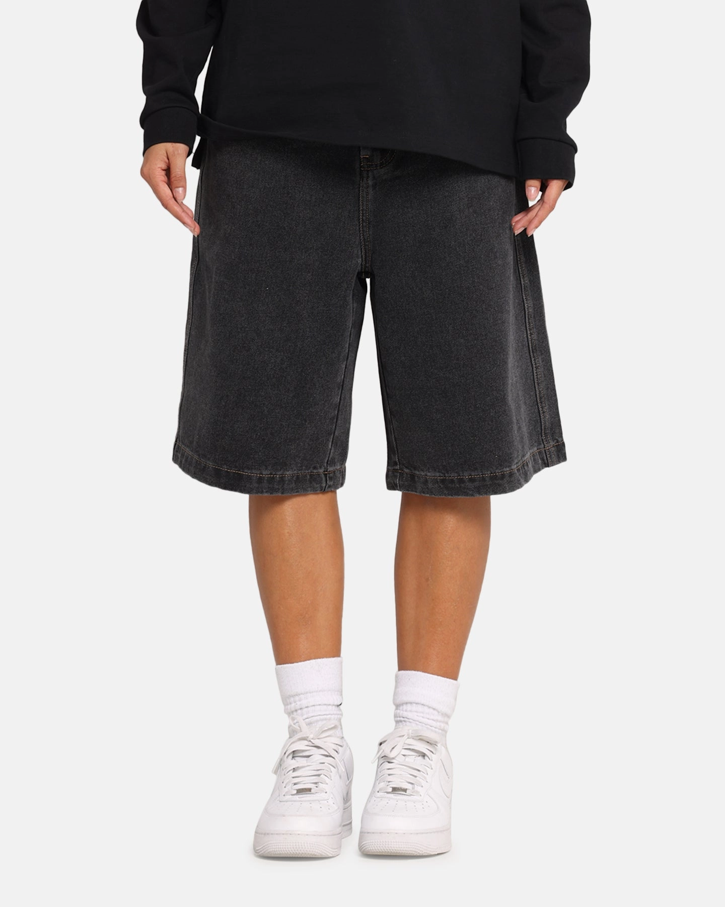 Stylish Appearance No Bunching X-Large Bull Denim 91 Shorts Washed Black