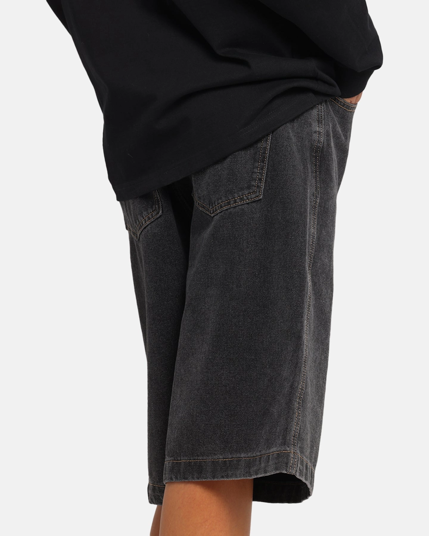 X-Large Bull Denim 91 Shorts Washed Black AntiStaticLining