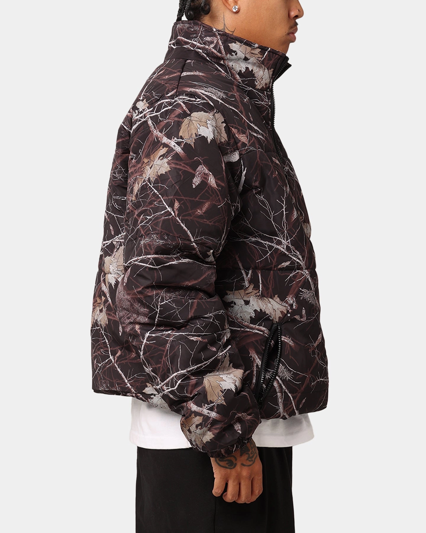 X-Large Wave Dye Puffer Jacket Dark Camo DualZipper