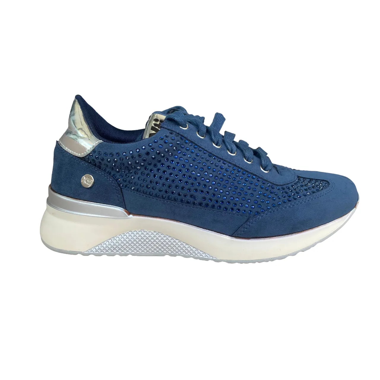 Xti scarpa casual donna Zapato 48934  con tomaia in camoscio e strass blu Performance running frequent - use