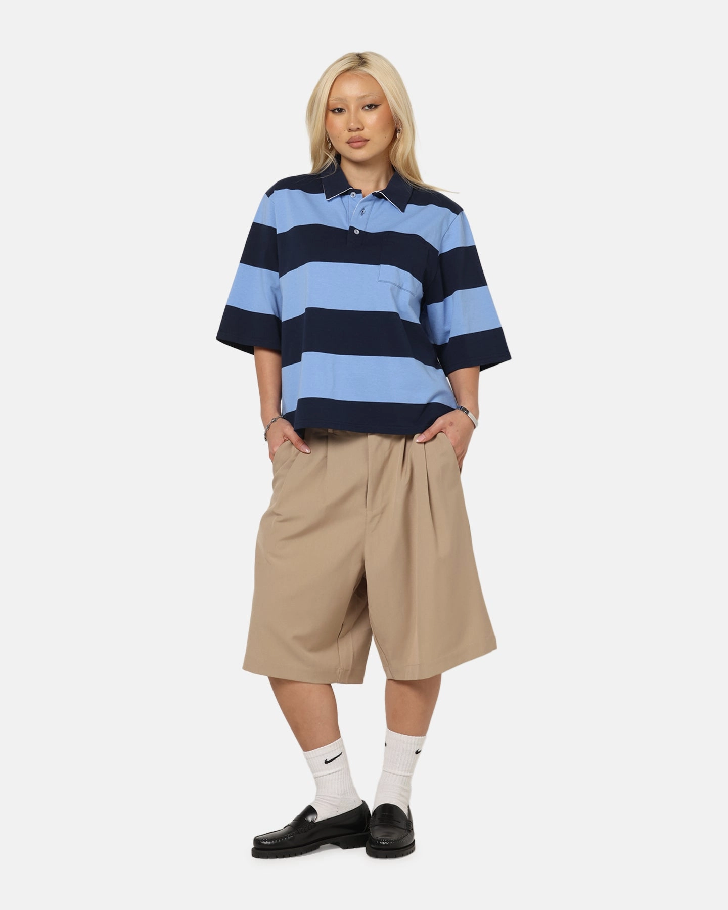 Casual Chic Look Urban Comfort XXIII Baggy Pleated Shorts Tan