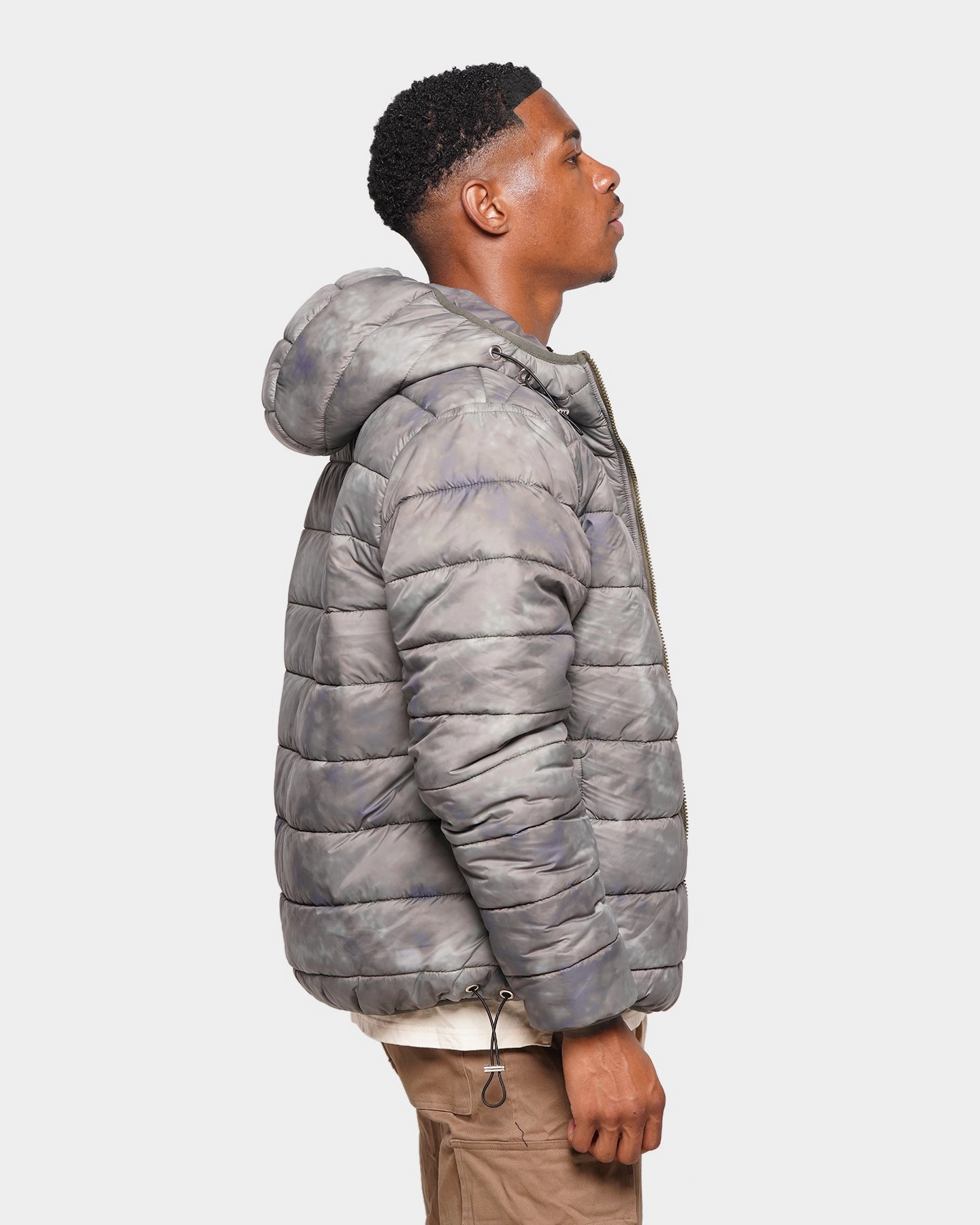 Warm and Cozy Tailored Silhouette XXIII Camo Puffer Jacket Camo