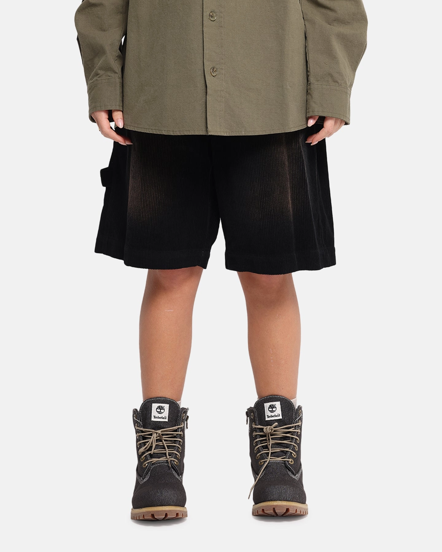XXIII Corduroy Wash Jorts Black Functional Ease Everyday Comfort Wear