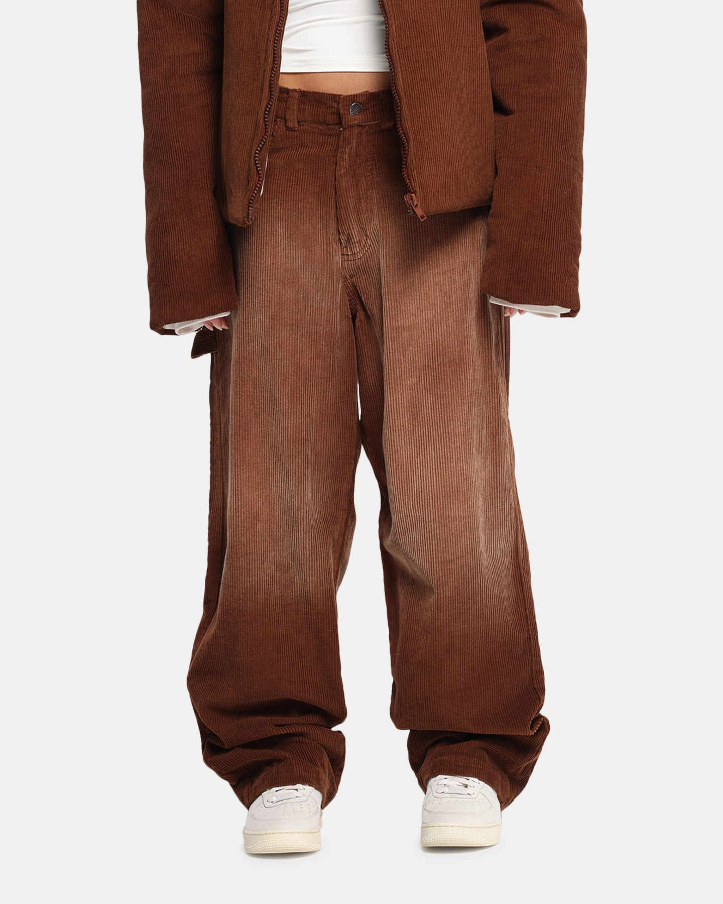 XXIII Corduroy Wash Pants Brown Comfortable Look Wear Durable Weave