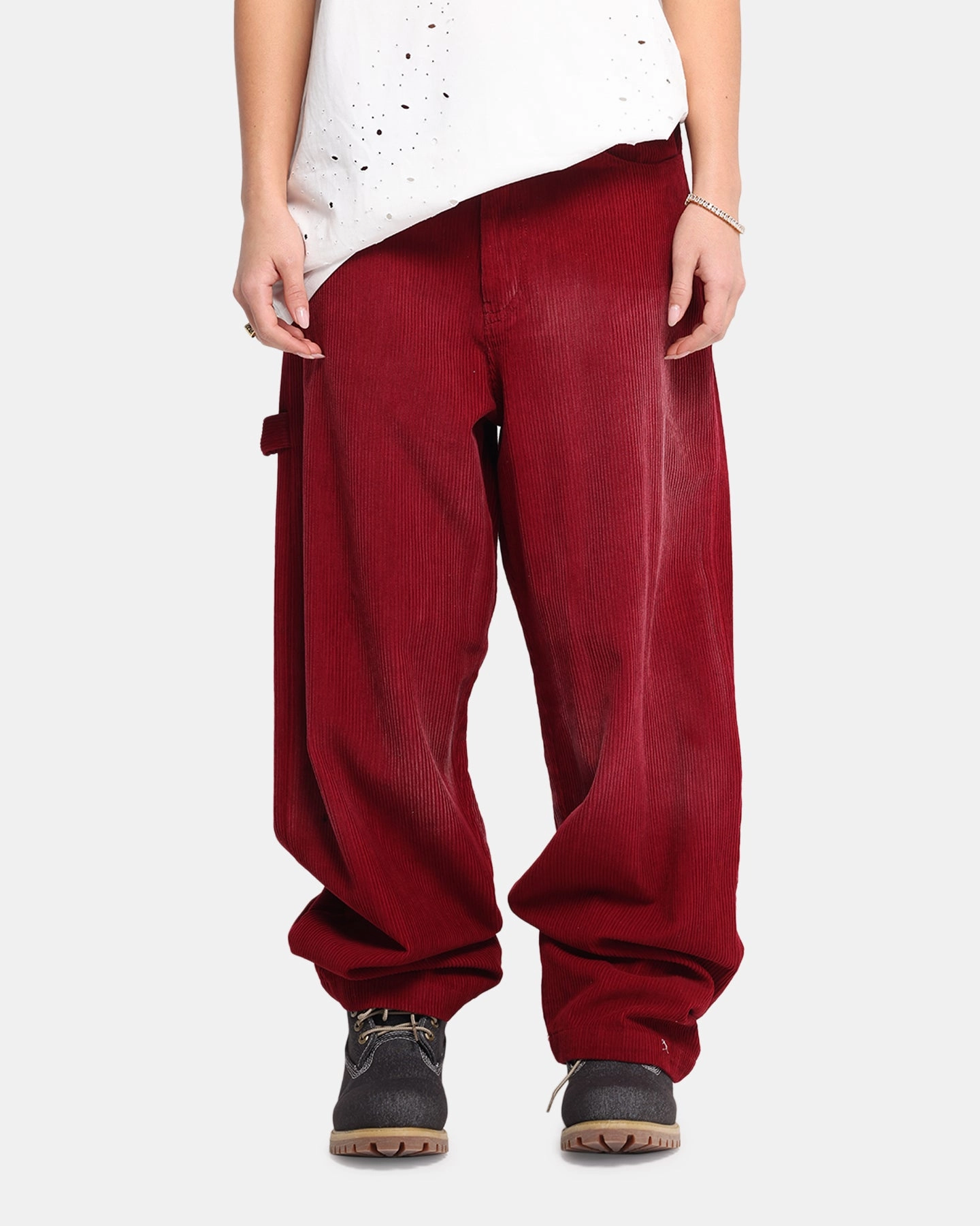 NonBindingWaistline XXIII Corduroy Wash Pants Burgundy