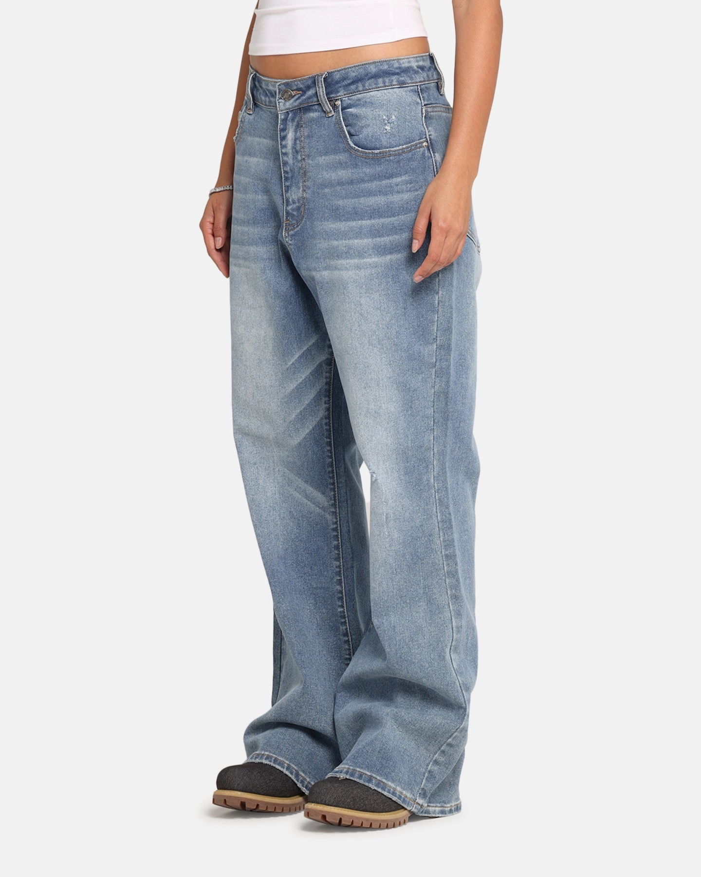 DurableBartack RecycledPolyester XXIII Game Play Flared Jeans Blue Denim