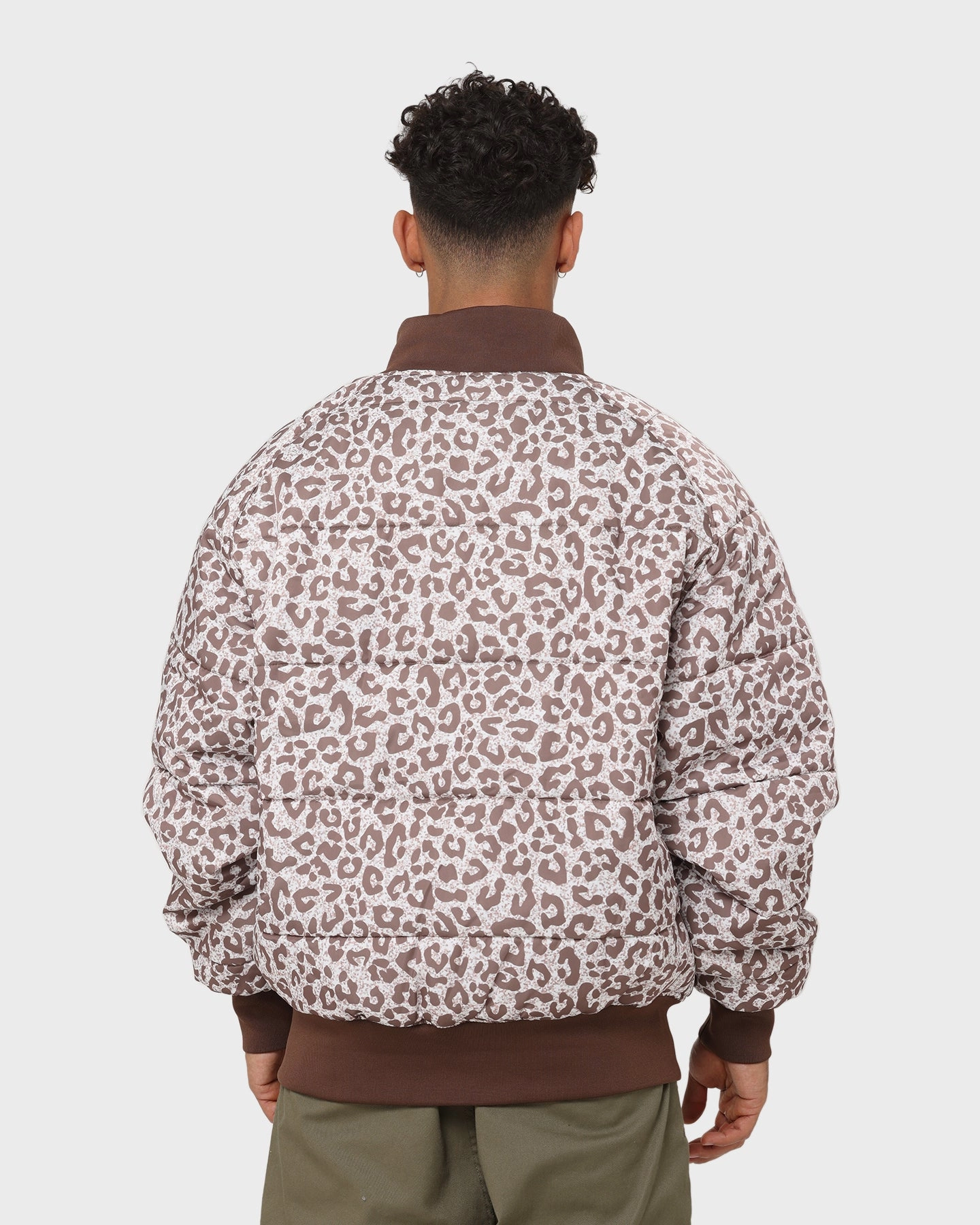 XXIII Leopard Print Puffer Jacket Leopard Insulated Jacket