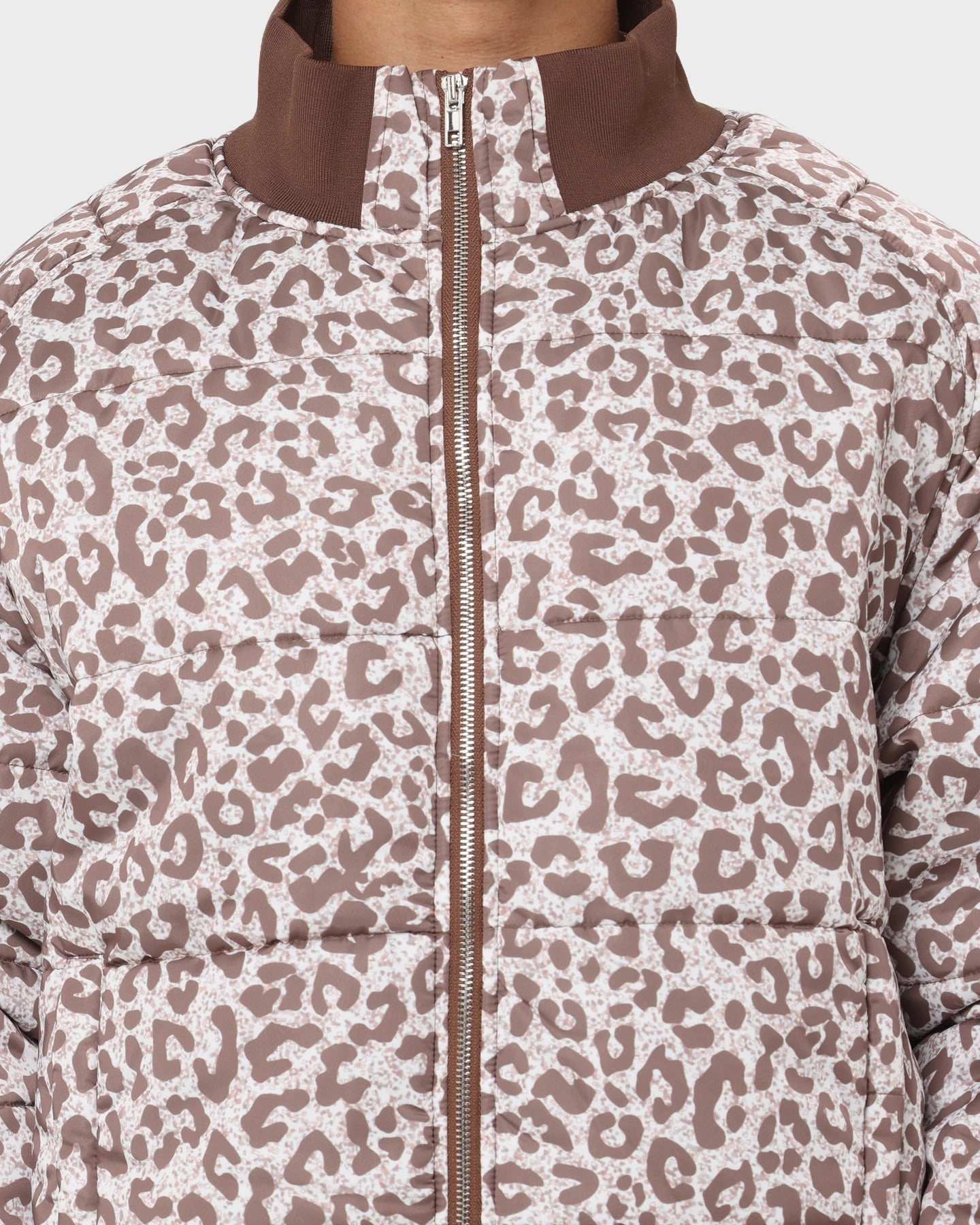 XXIII Leopard Print Puffer Jacket Leopard Base-layer