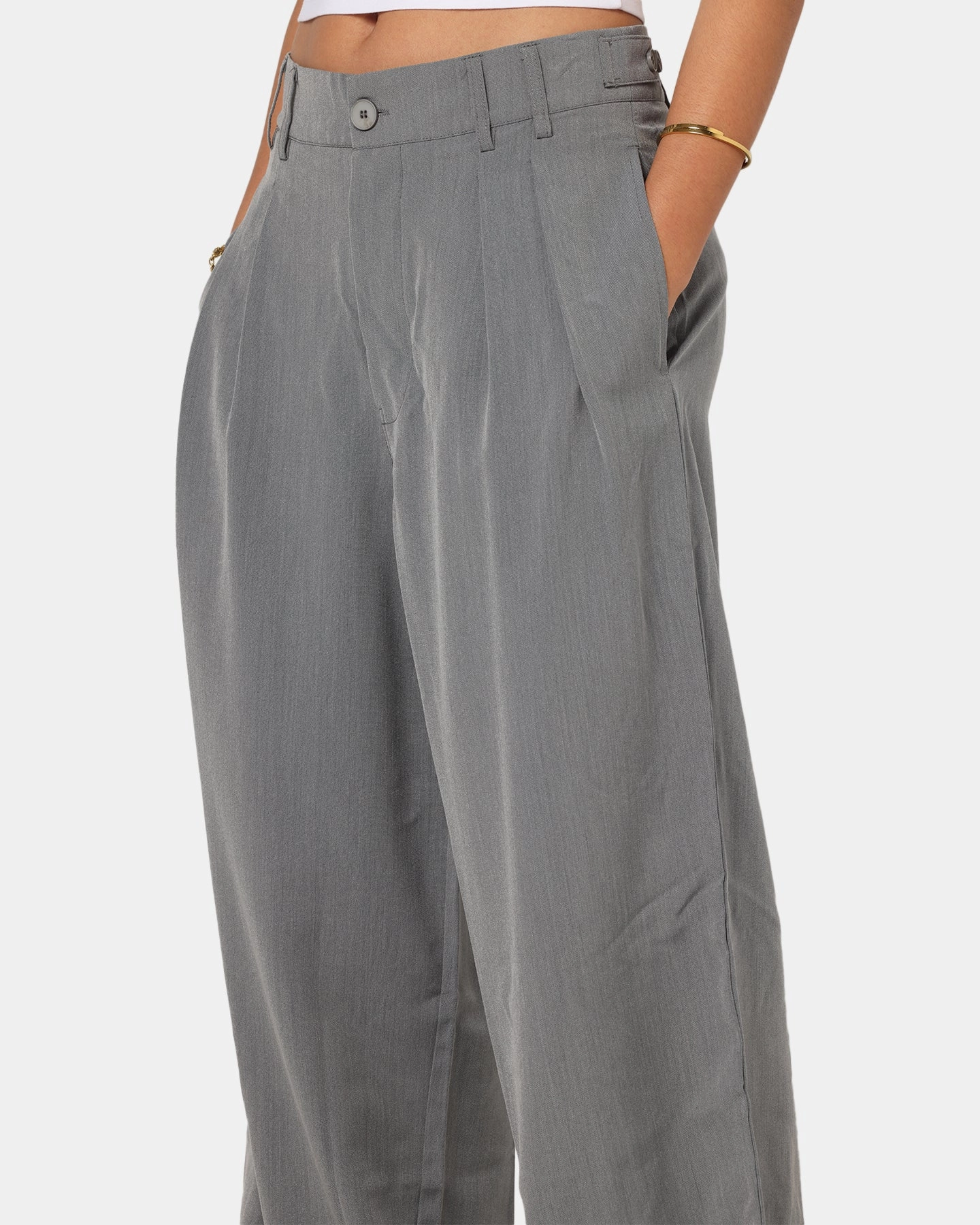 XXIII Pleated Pant Grey Core Ease Soft Design