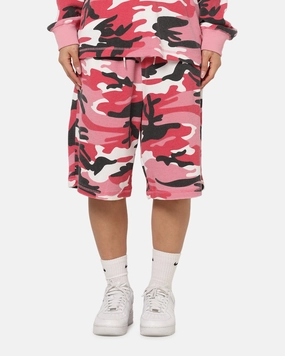 XXIII Printed Thermal Shorts Pink Camo Relax Fit