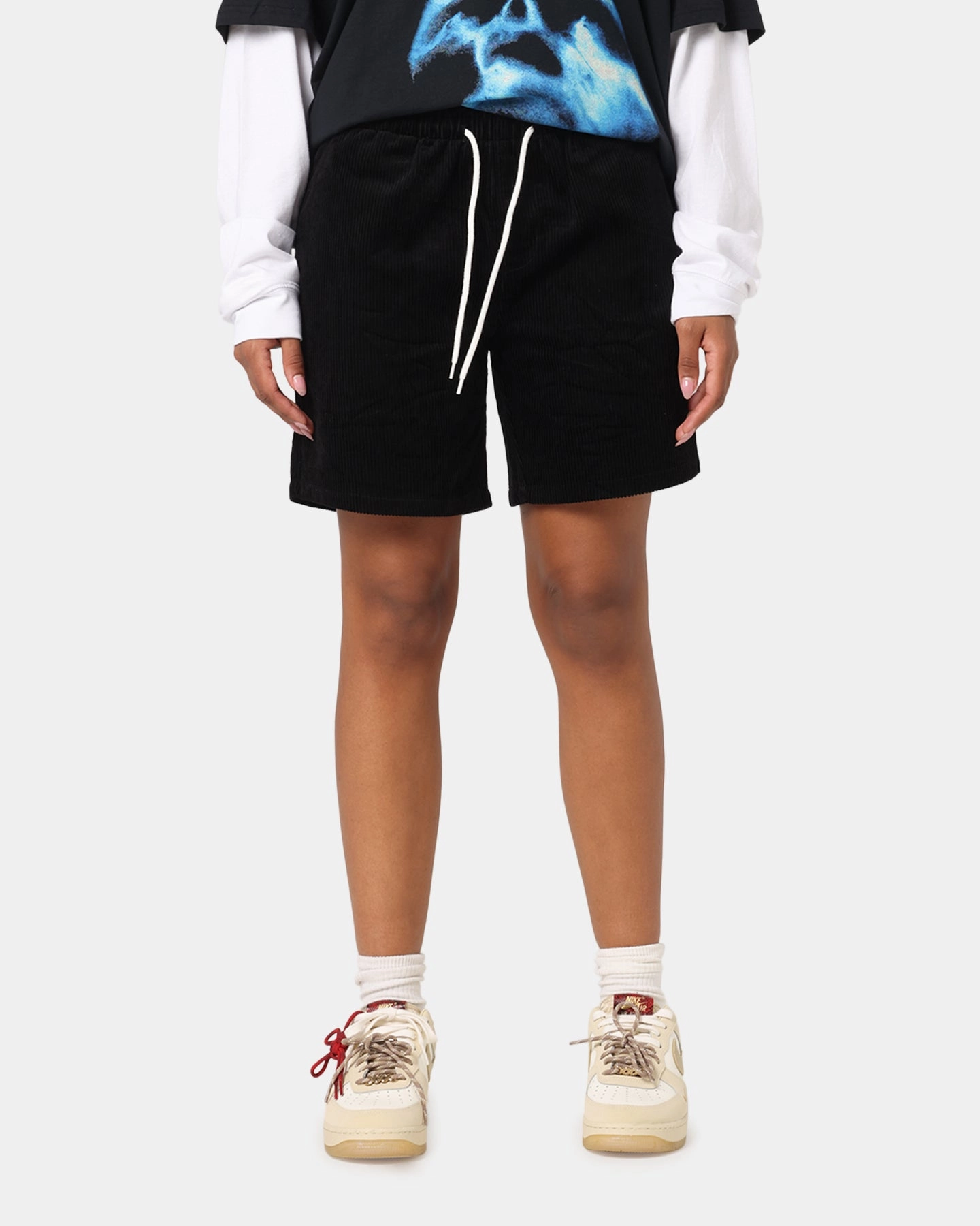 All Day Use AntibacterialCoating XXIII Riven Cord Shorts Black